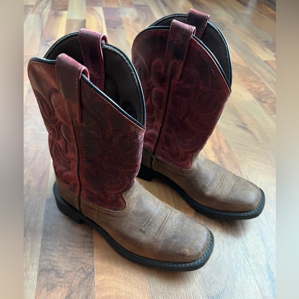 Smoky Mountain Child’s Tucson Brown/Red Western Boots